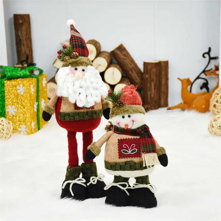 Санта Клаус снеговик лося куклы Рождественские украшения УБИРАЮЩАЯСЯ игрушка Navidad Рождественский подарок на год Рождественское украшение для дома