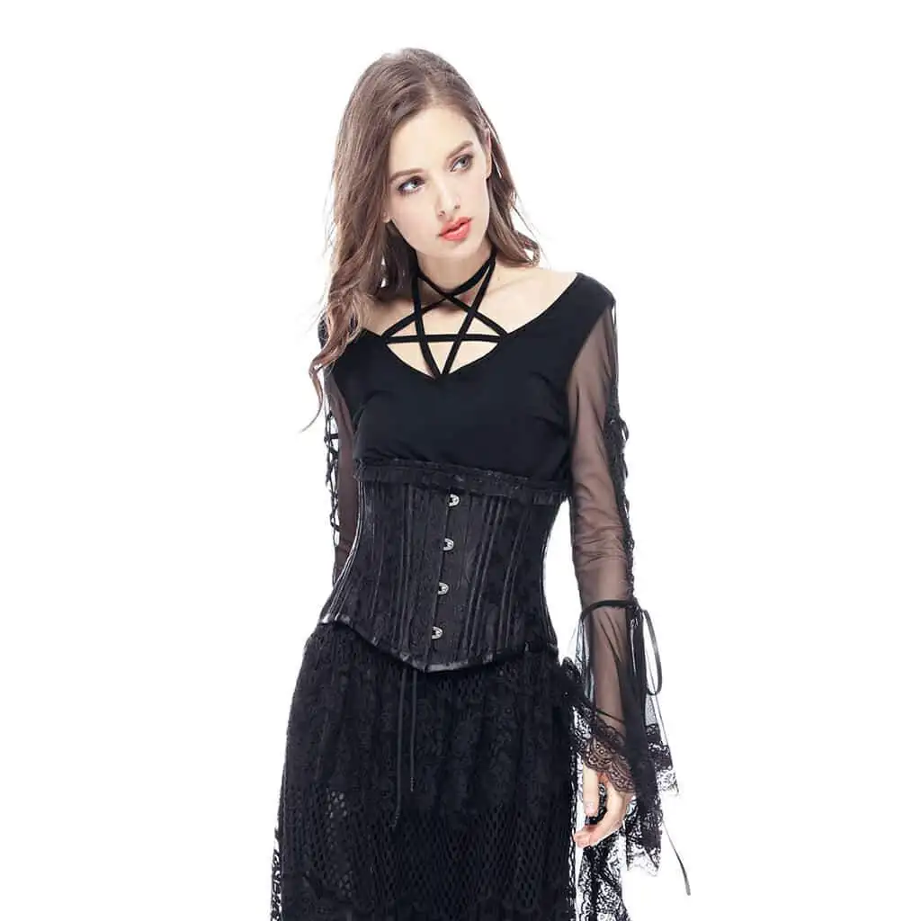 

Darkinlove Women's Five Point Star Short Goth Top TW145