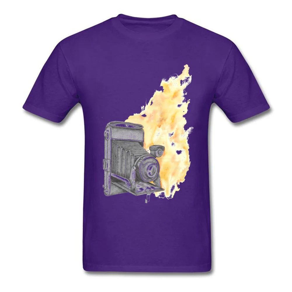 Retro Camera All Cotton Top T-shirts for Boys Short Sleeve Cool Tops Shirt New Coming Labor Day Round Neck Sweatshirts Casual Retro Camera purple
