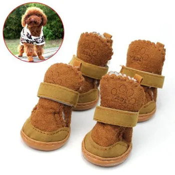 Dog Shoes Boot Waterproof Anti Slip Pet Shoes Boot Classic Warm Dog Shoes Pet Shoes