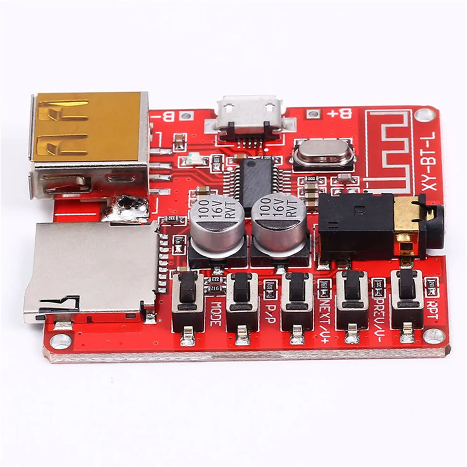 YKSO 3.7-5V Wireless Bluetooth MP3 Decoder Board MP3 Players Accessories Micro USB TF Card Interface MP3 Decoder (8)