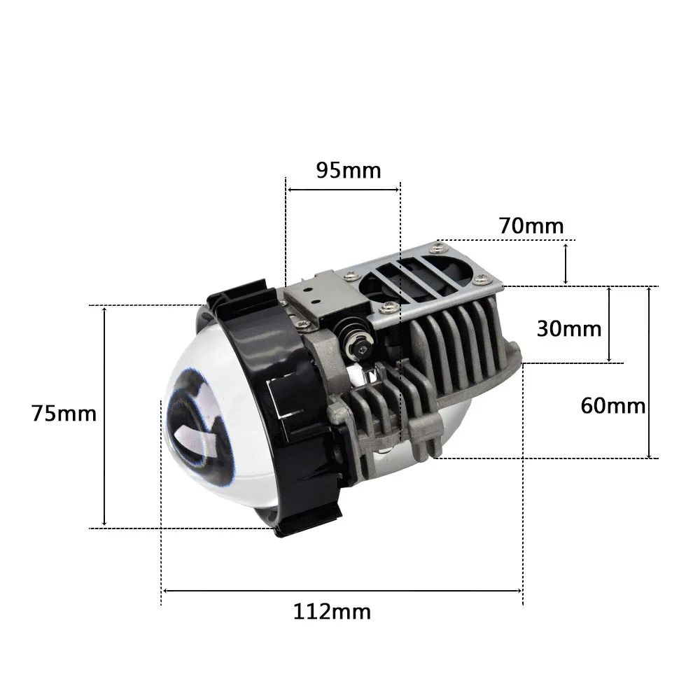 2 шт. 2,5 дюйма би светодиодный проектор объектив высокого ближнего и дальнего света для Универсальный Автомобильный светодиодный фар автомобиля модели h1 h4 h7 d1 hb3 hb4 модернизации изменить