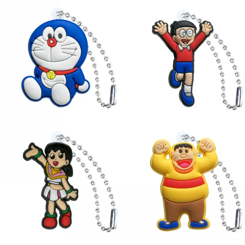 

1pcs PVC Keychain Cartoon Figure Doraemon Key Chains Key Ring Key Holder Key Cover Fashion Charms Trinkets Kids Gift