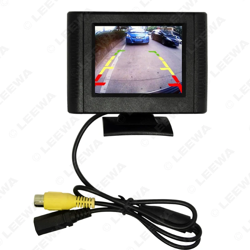 LEEWA 5 компл. 2," Цифровой 2,5 дюймов съемный RCA видео вид TFT ЖК-монитор для DVD заднего вида Датчик парковки камера# CA1365