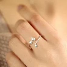 Creative new ring female sprouting kittens personality cat ring adjustable cute Japan and South Korea first jewelry gifts