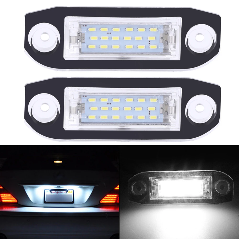 Lonleap Auto License Plate Lights for Volvo S80 XC90 XC70 Bright LED