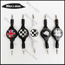 Универсальный 3,5 мм автомобильный аудио кабель Регулируемый AUX аудио линия 80 см для MINI Cooper One S R56 R60 R61 60 F56 F55 clubman countryman