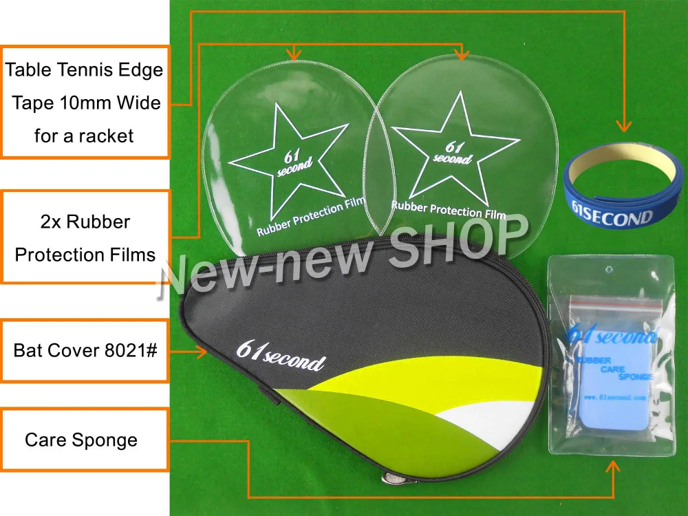 

61second Bat Cover 8021# Table Tennis Accessories Set for Table Tennis Ping Pong Racket
