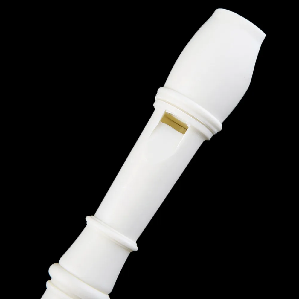 Белый пластмассовый инструмент 6 отверстий музыкальный сопрано рекордер флейта длинный