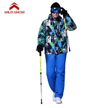 Ski Wear Snowproof And Waterproof Windproof Ski Jacket men Winter Snowboard suit WILD SNOW Brand 101 цена Ski Wear Snowproof And Waterproof Windproof Ski Jacket men Winter Snowboard suit WILD SNOW Brand 101 цены онлайн