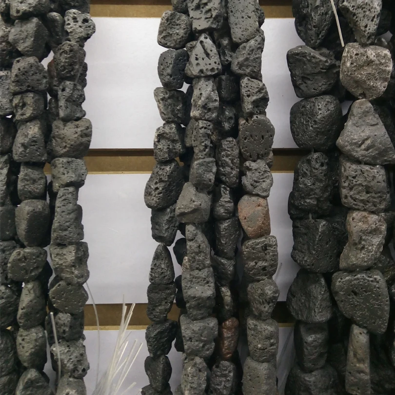 

Irregular Black Lava Beads Natural Stone Different Shape Volcanic Rock Loose Bead Freeform Jewelry Bracelet making DIY Handmade