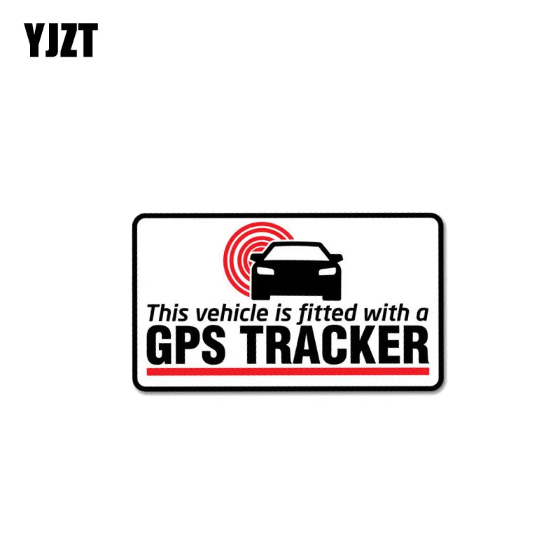 

YJZT 11CM*6.2CM Warning Car Sticker PVC GPS Tracker Fitted Decal 12-1041