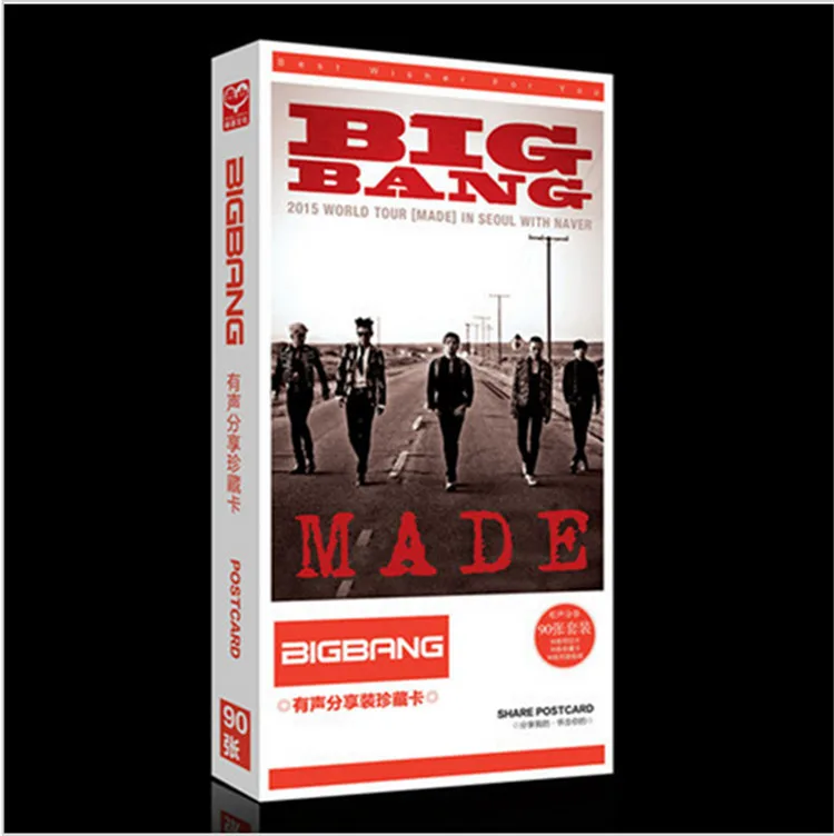 

Kpop popular 2017 New BIGBANG Photo Album collection Sticker MADE Zhi-Long 90 pcs k-popconcert Lyrics LOMO
