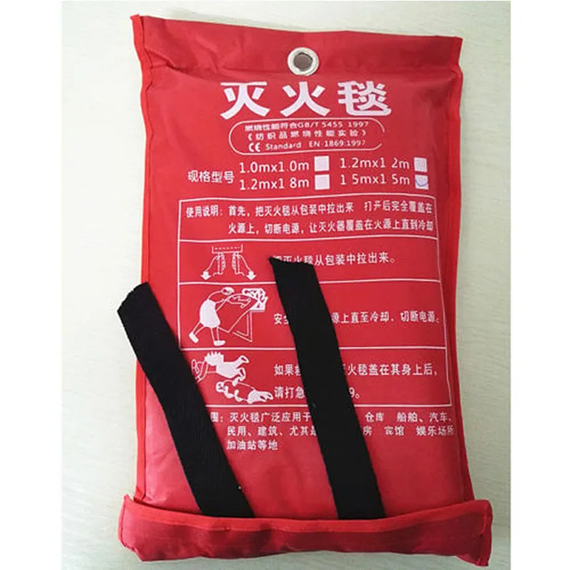 smoke detector sensor Free Shipping 1MX1M Fire Blanket Emergency Survival Fire Shelter Safety Protector Fire Extinguishers Tent smoke and carbon monoxide detector hardwired