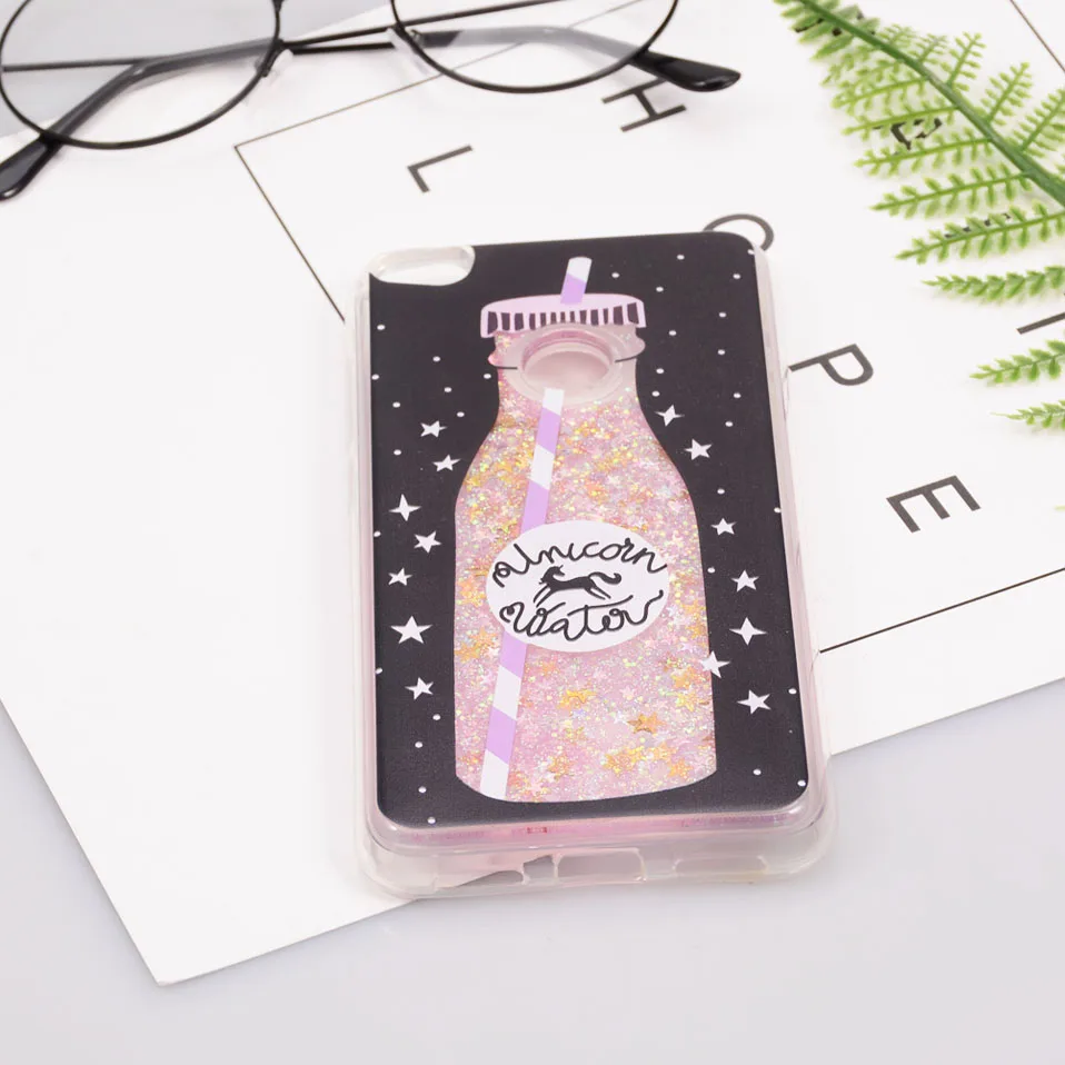 Reaoom for Huawei P8 P9 Lite 2017 Case Glitter Dynamic Liquid Star Quicksand Bottle Unicorn Cover for Huawei p8 p9 lite 2017     (3)