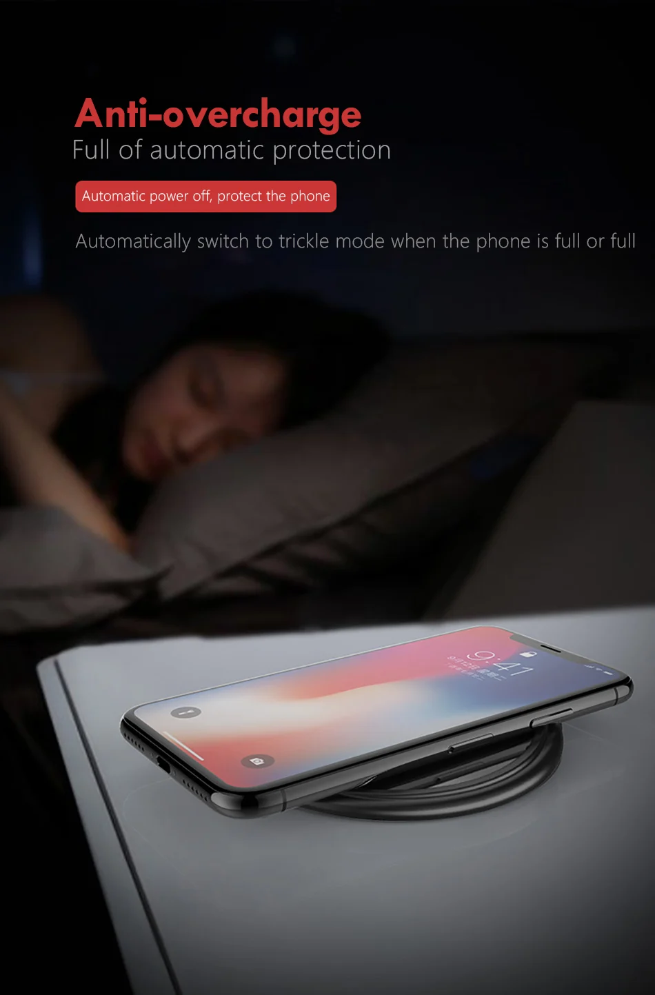 !ACCEZZ Glass Mirror 7.510W Qi Wireless Charger For iPhone X 8 Samsung Galaxy S9 S8 Plus S7 Ultra-thin Fast Charging For Mix 2S (7)