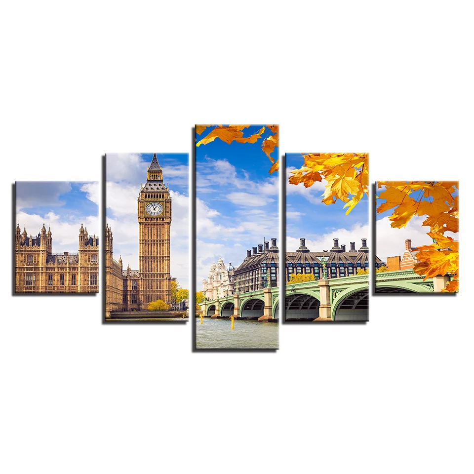 

Full Diamond 5p Picture Diamond Elizabeth Tower Big Ben Modern Embroidered Cross-stitch Rhinestone Mosaic Painting Home Decor