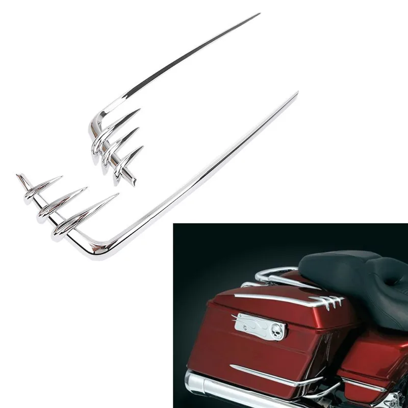 Chrome Saddlebag Lid Accents For Harley Davidson1 (4)