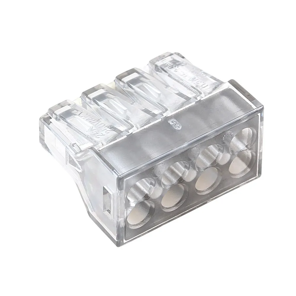 

10PCS PCT-108(773-108) 8 push wire wiring connectors for junction box 8pin conductor terminal block transparent