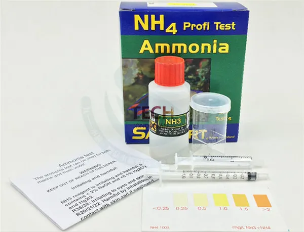 Тест-Комплект Salifert Ca calcium Cu I2 KH Mg NH4 аммиак NO2 нитрит NO3 нитрат PH PO4 Sr калий воды тест риф танк - Цвет: NH4