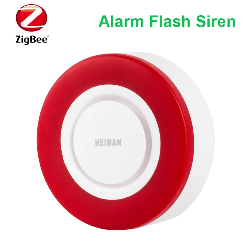 Совместим с бытовыми стерео и помощник Kaku Conbee Красной мигающей 95db HEIMAN Zigbee HA3.0