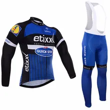 

2018 Autumn Etixxl Pro TEAM Black Cycling JERSEY Quick Dry Ropa Ciclismo Mens Bicycle clothing GEL Breathable Pad Bib Pants Set