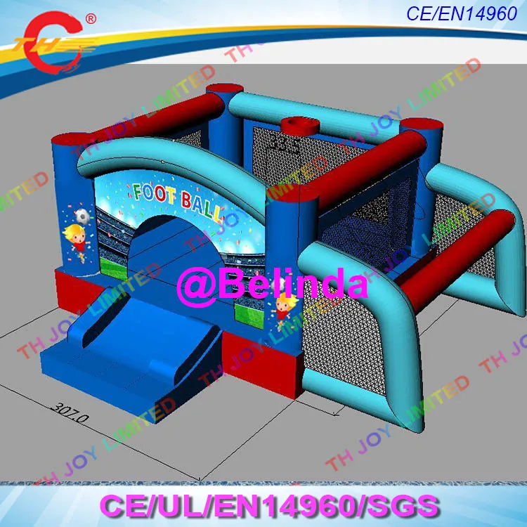 

Free shipping, back yard inflatable soccer football bouncy, inflatable basketball hop bouncy house