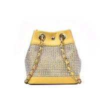 Ladies bucket bag 2019 summer new high quality PU leather ladies designer handbag small bucket bag shoulder Messenger bag faux pearl detail pu bucket bag