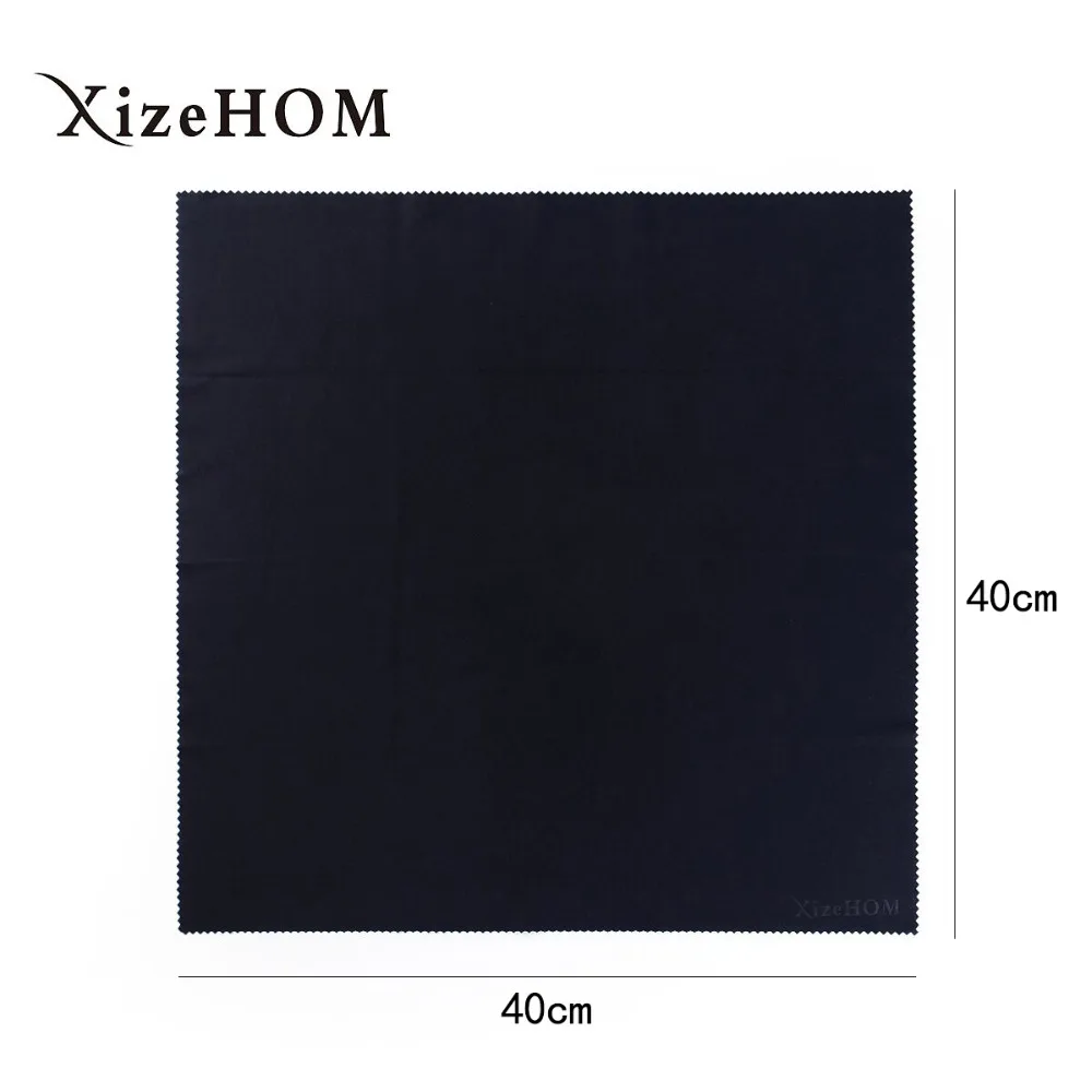 

XizeHOM 40*40cm Large Microfiber Eyeglasses Cloth Sunglasses Eyewear Specs Cleaning Cloth Glasses Black Clean Lens cloth