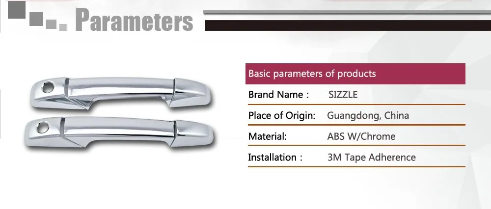 ABS Chrome Plating Car Door Handle For Chevrolet Chevy Tahoe 2007-2013 With PSKH 2D Free Shipping a