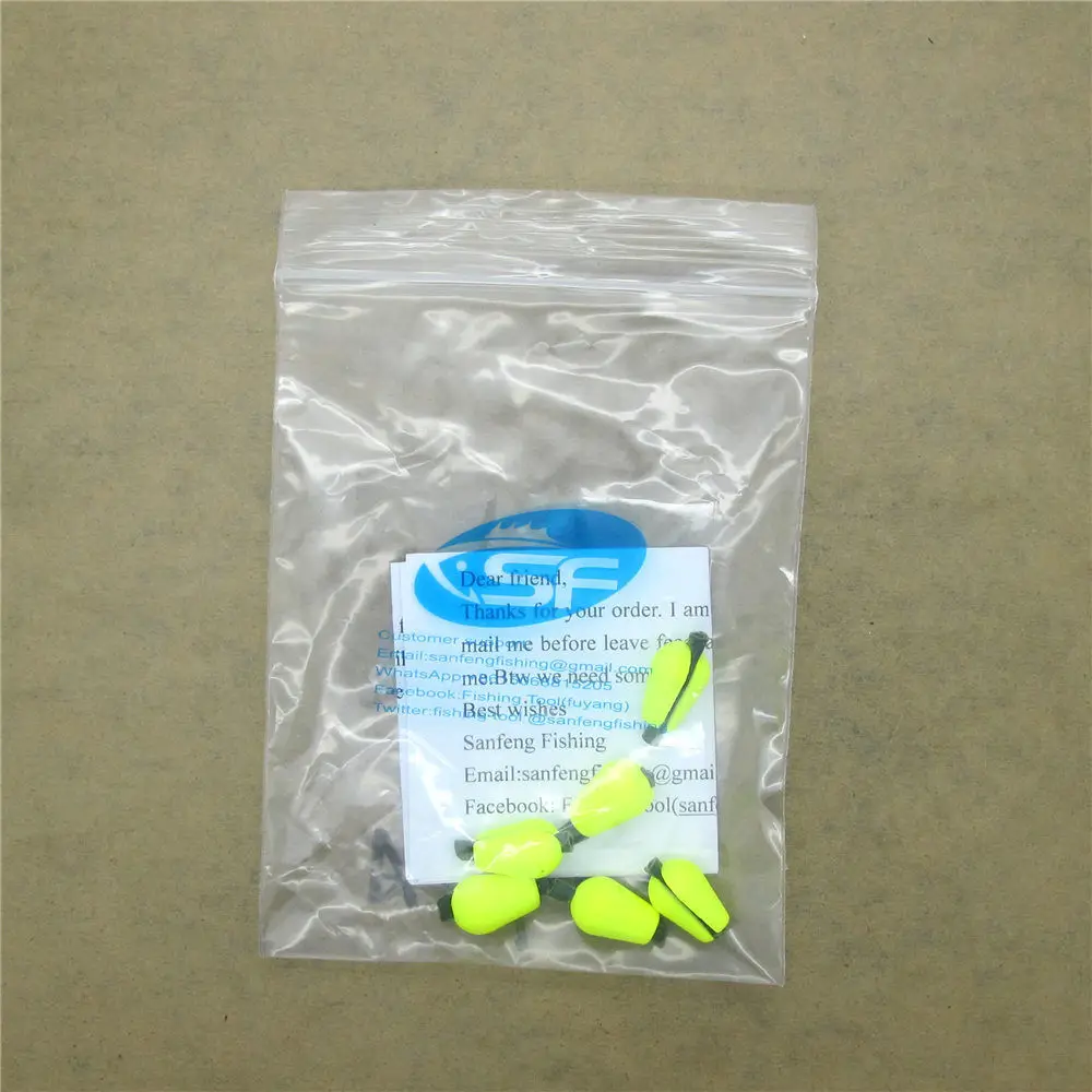 Lot(6) SF Tear drop Fly Fishing Trout Ice Nymph Strike Indicator Fluo