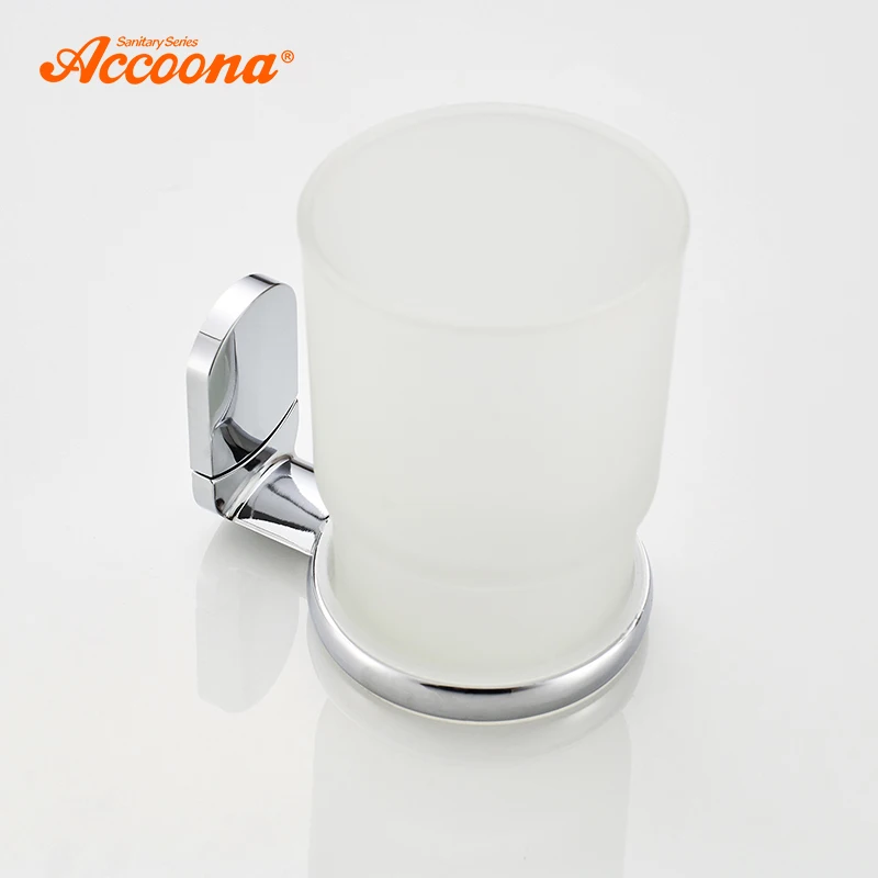 Accoona Bathroom Cup Tumbler Holders Single Cup Toothbrush Holder Bathroom Accesssories Wall Mounted Bath Tumbler Holder A12003