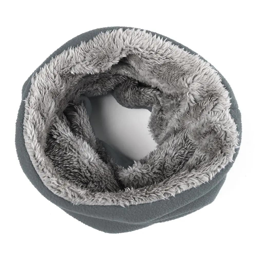 Новинка года; теплый зимний детский шарф; бархатные вязаные шарфы на пуху для мальчиков и девочек - Цвет: gray