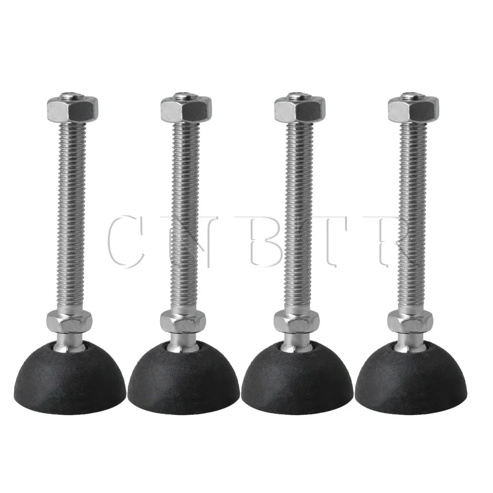

CNBTR Black Adjustable Furniture Glide Leveling Foot M10x80mm Thread Tables Chair Feet Adjuster Leg Leveler Pack of 4