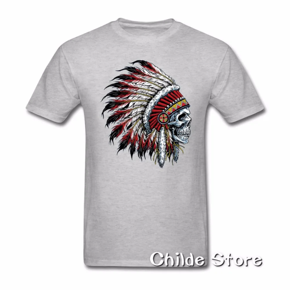 indian chief skull shirt