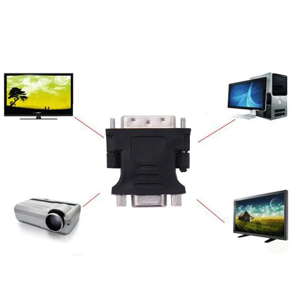 DVI 24 + 5 Dual Link Male To VGA D Sub Female AV адаптер конвертер Female| |