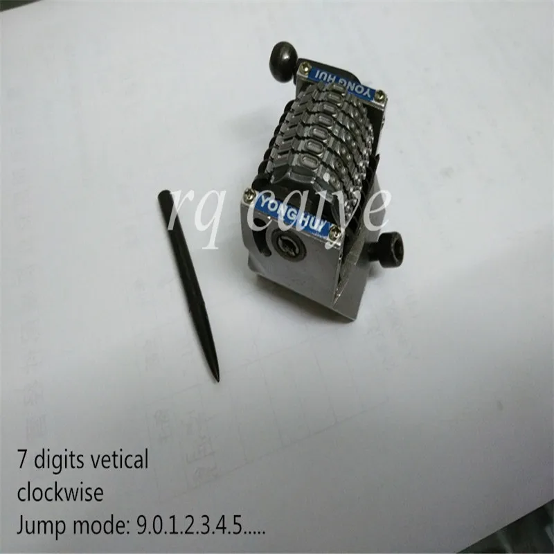 

GTO 7-digit numbering machine Vertical clockwise