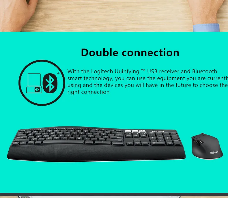 Комплект беспроводной клавиатуры и мыши logitech MK850