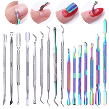 

1Pc Dual-ended Nail Corrector Nail Cuticle Pusher Pedicure Stainless Steel Nail Art Accessories Tool