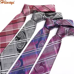 Hlinayi мужской полиэстер Классический Модный узор модный клетчатый галстук