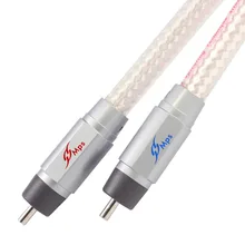 HiFi MPS M-8R HiFi 99.9997% OFC+ Silver Plated 24K rhodium Plated Plug RCA audio cable DVD CD DAC amplifier Audio cable