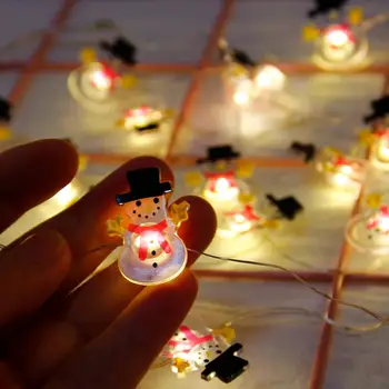 

2M Snowman Snow Elk Mini Light String Merry Christmas Decorations For Home 2020 Christmas Ornaments Christmas Decor Noel Natal