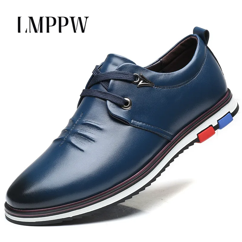 

2018 New Leather Shoes Men's Casual Leather Men's Shoes High Quality Soft Pu Leather Casual Breathable Men's Flats Oxford Shoes