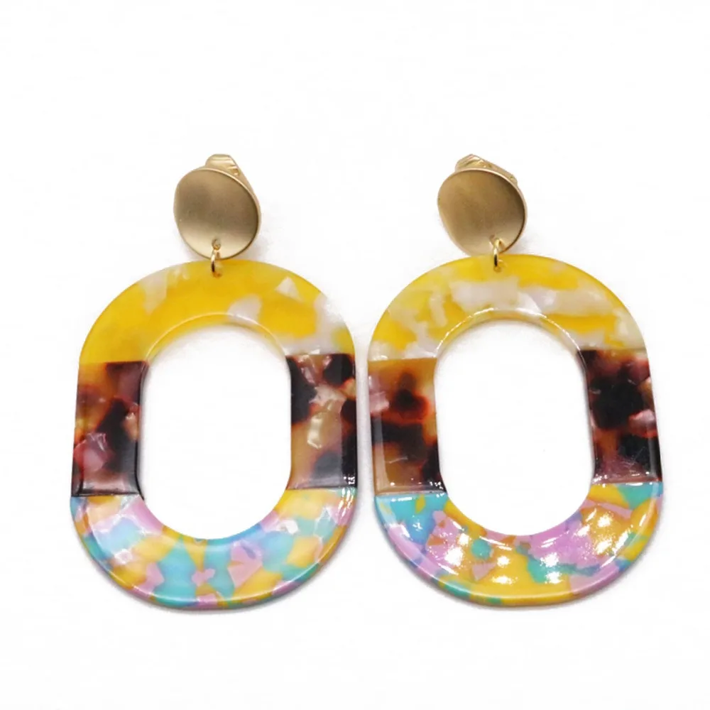 

Free Shipping European and American Styles Sweet Elegant Mixed Resin Clip Earring