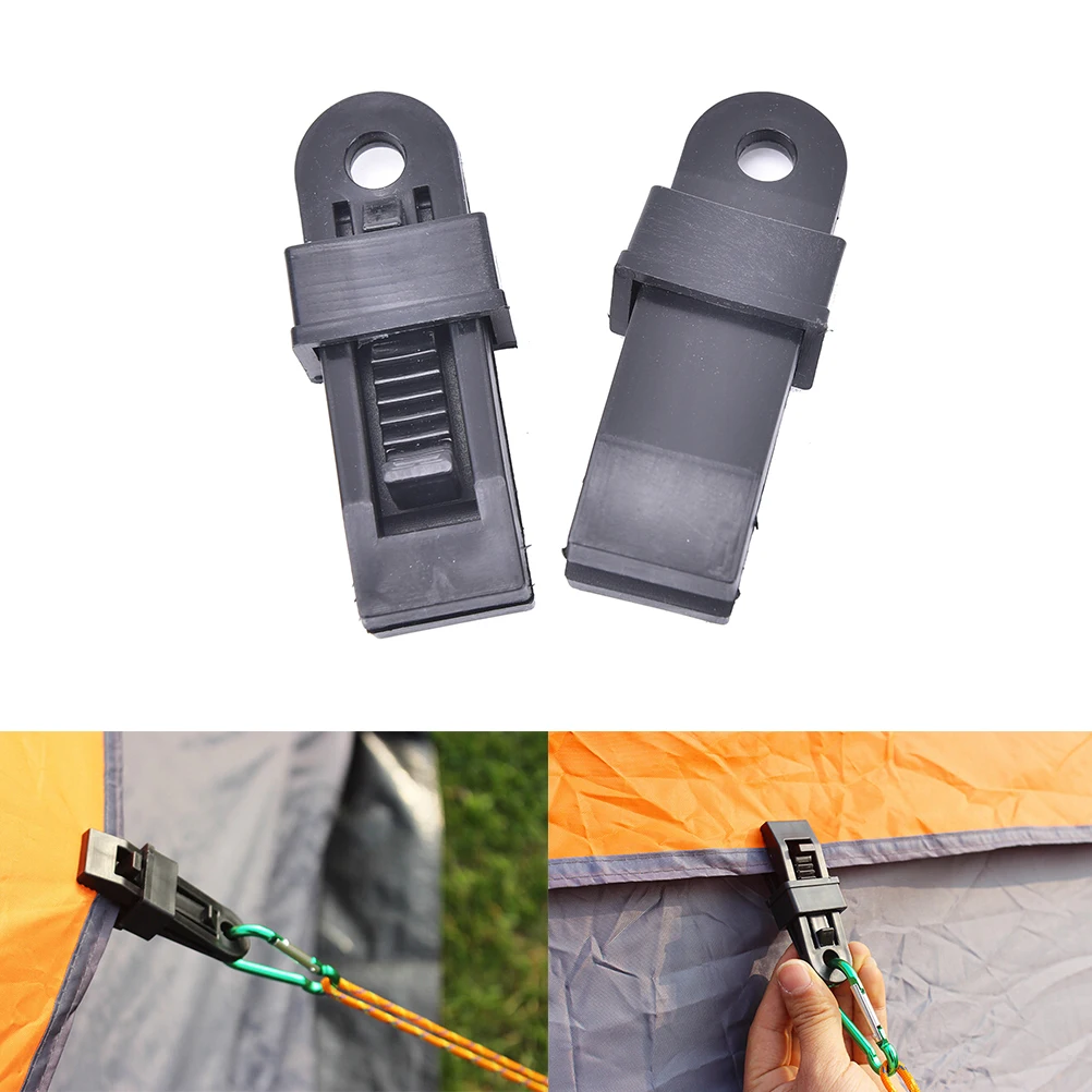10Pcs Emergency Grommet Survival Tent Accessories Awning Tarp Clamp Set