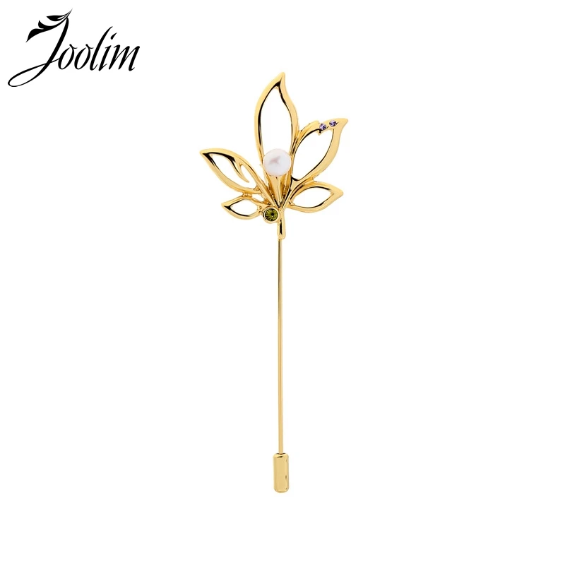 

JOOLIM Dainty Gold Color Flower Brooch Pin Lotus Brooch