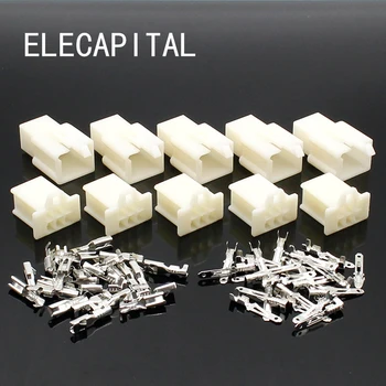 

10set/lot 2.8mm 6 pin Automotive 2.8 Electrical wire Connector Male Female cable terminal plug Kits Motorcycle ebike car