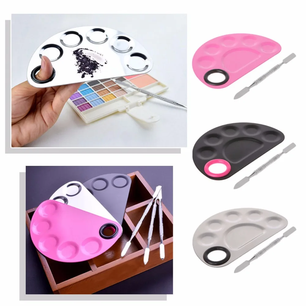 Pro Cosmetic Stainless Steel Makeup Face Palette Spatula Foundation