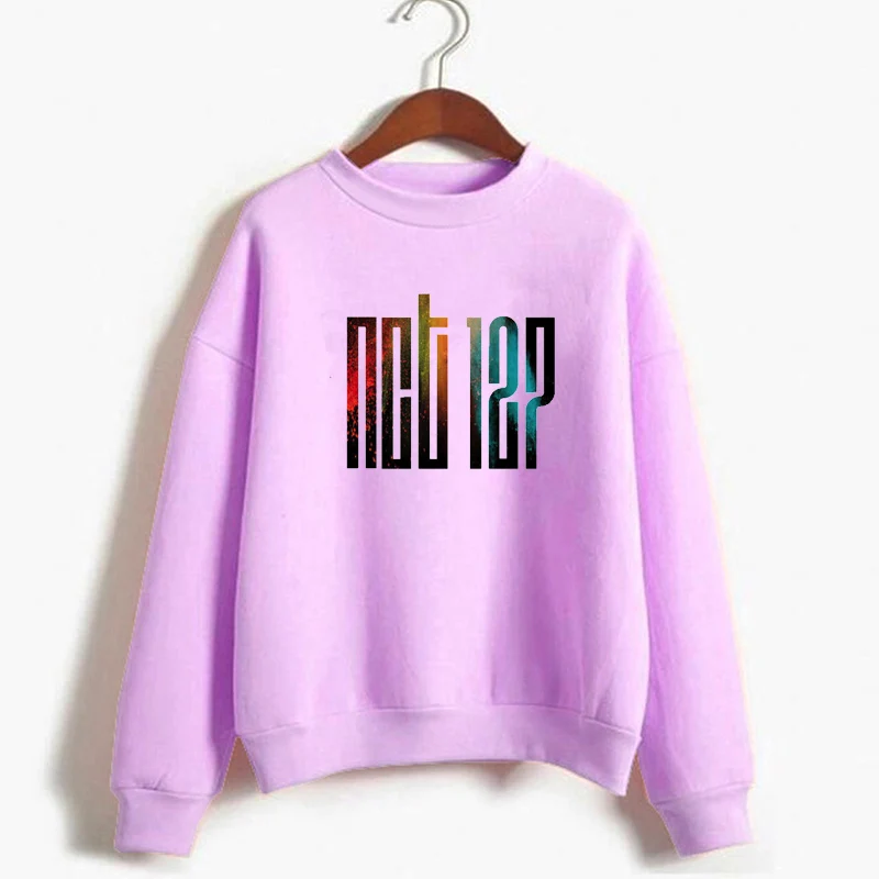Kpop NCT 127 толстовка женская Повседневная хлопковая с принтом свитер с круглым вырезом одежда пуловер с принтом толстовки с длинным рукавом пальто