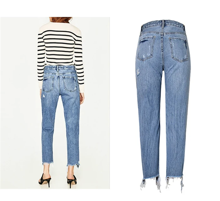 CbuCyi, модные джинсы, женские джинсовые штаны, высокая талия, тонкие, прямые, жемчужные, с кисточками, вареные, ковбойские брюки, женские штаны длиной до щиколотки